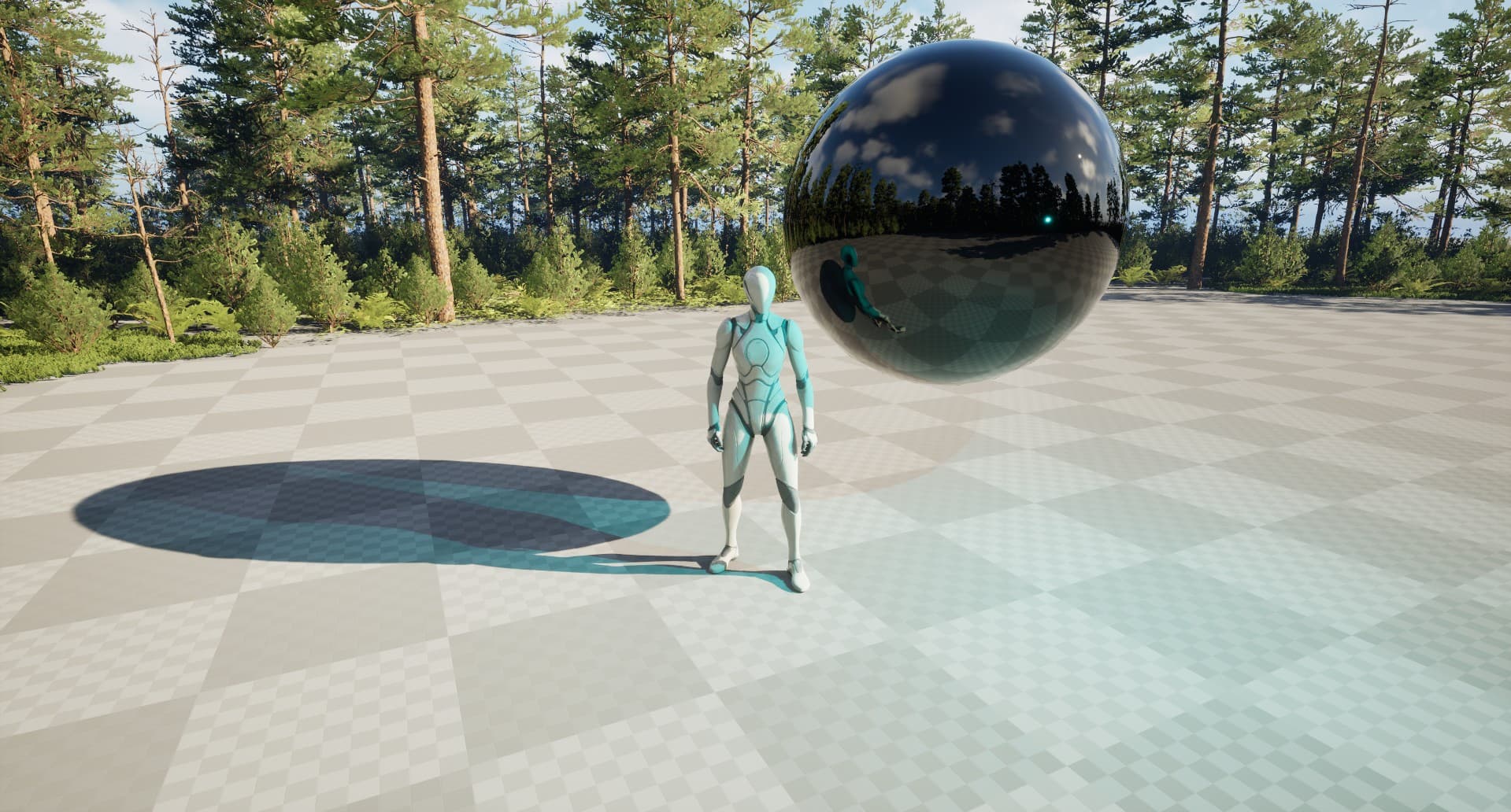 Material graph generated by Nwiro AI and applied to a mesh inside Unreal Engine