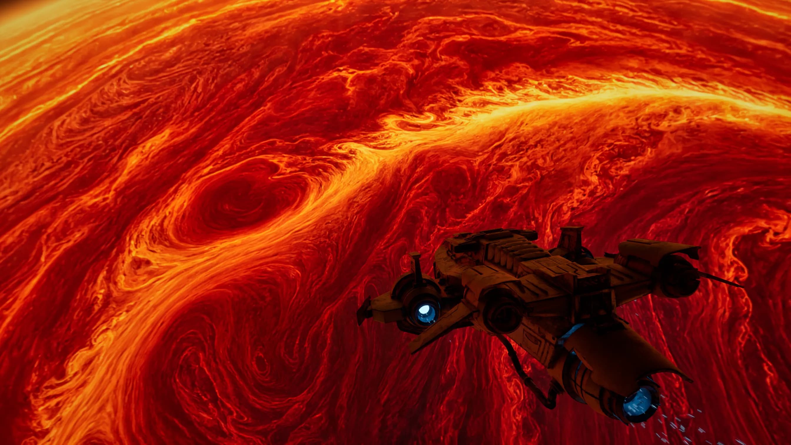 Molten gas giant HDRI generated by Nwiro AI Pro inside Unreal Engine